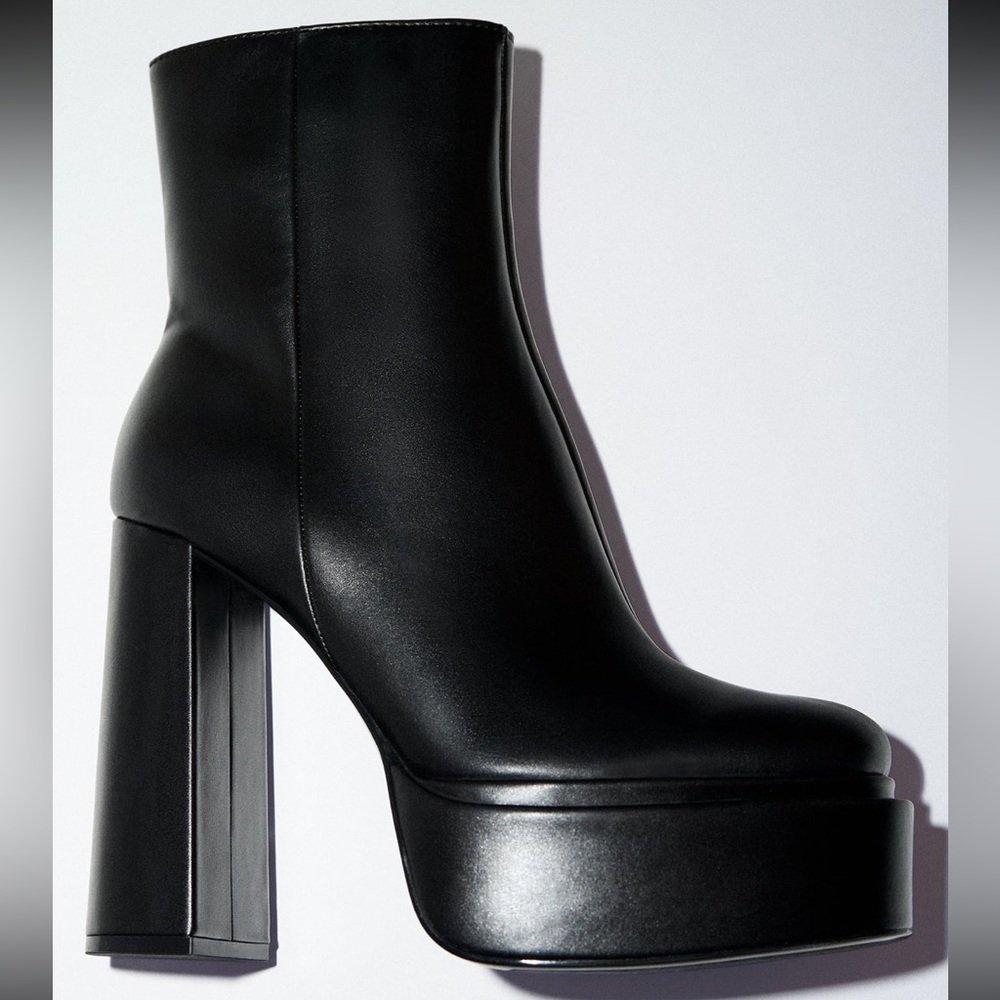 ZARA Platform Ankle Boots